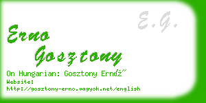 erno gosztony business card